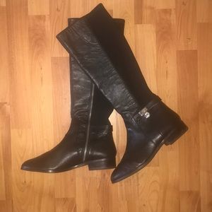 Michael Kors Tall Black Leather Boots